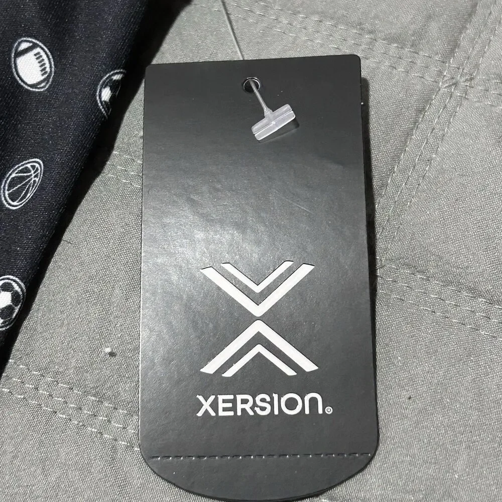 Xersion Boys Black Quick Dri Sports Printed Polo Shirt Sz Youth XL 18/20 NWT